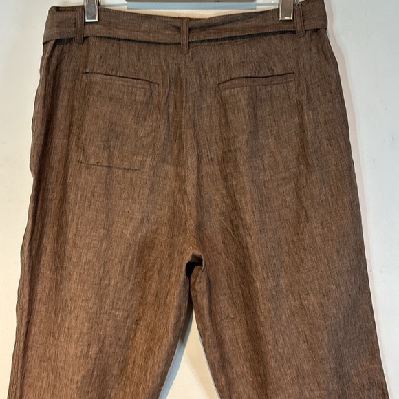 Olsenlinen 2pc  womens suit brown Straight leg size US10 - Picture 5 of 8